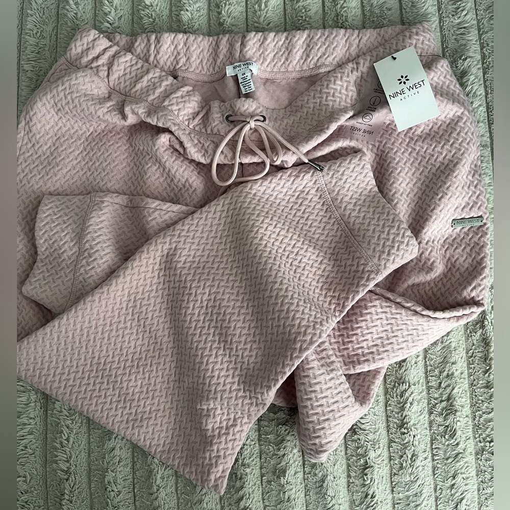 Nine West Light Pink Textured joggers